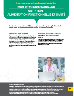 Vous deviendrez un spécialiste en nutrition humaine, fondamentale et appliquée grâce à la recherche orientée vers la solution de problèmes liés à la nutrition et à l’alimentation humaines. Image non trouvée