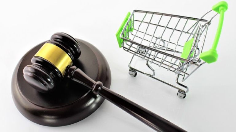 Panier d'épicerie et droit